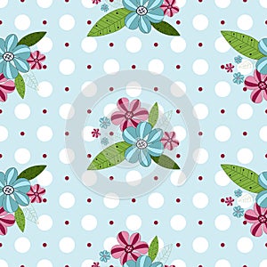 Seamless gentle floral pattern