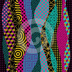 Geometric abstract pattern in patchwork style.