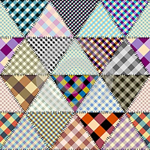 Geometric abstract pattern. Intersection patchwork plaid style