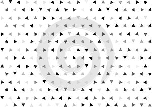 Seamless Geometric Black and Grey Triangles Pattern in White Background