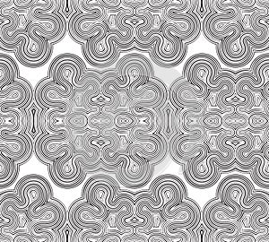 Seamless Geometric Black and White Pattern