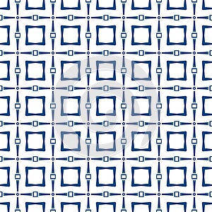 Seamless geometric blue traingle pattern in classic style. Repeating linear texture for wallpaper, packaging.