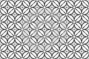 Seamless Geometric Checked Black and White Pattern