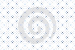 Seamless Geometric Checked Light Blue Dots Pattern