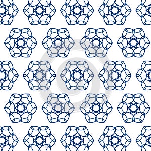 Seamless geometric circle pattern in islamic style. Repeating linear texture for wallpaper, packaging.
