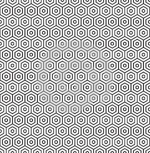Seamless geometric concentric hexagon honeycomb pattern