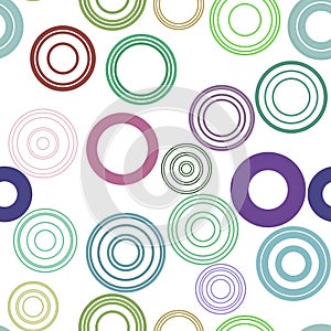 Seamless geometric Conceptual background circles, bubbles, sphere or ellipses pattern for design.