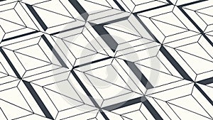 Seamless Geometric Cube Pattern, Abstract 3D Repeating Design, vector design Generative AI