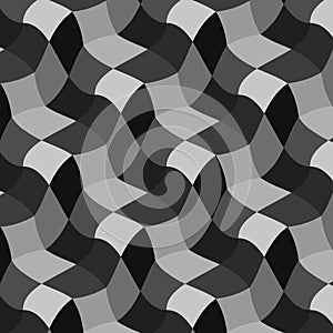 Seamless geometric, geo pattern, optical illusion, distorted geometrical forms