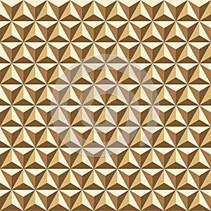 Seamless geometric gold triangle pattern background.