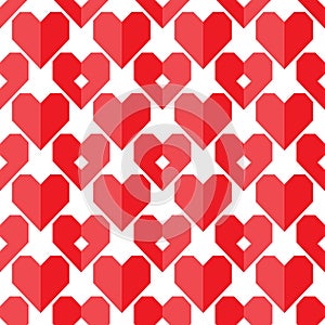 Seamless geometric heart pattern