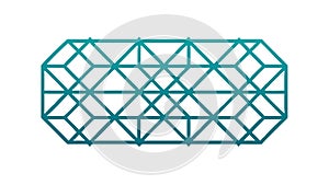 Seamless Geometric Hexagonal Grid Pattern Vector Background, vector design Generative AI