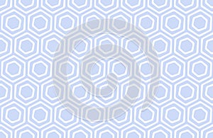 Seamless Geometric Hexagons Light Blue Pattern