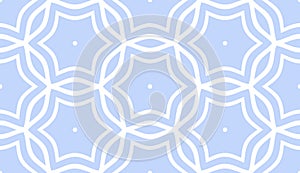 Seamless Geometric Hexagons Light Blue Pattern