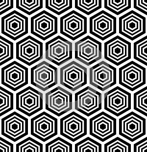 Seamless geometric hexagons pattern. Honeycomb structure