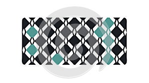 Seamless Geometric Interlocking Diamond Pattern, vector design Generative AI