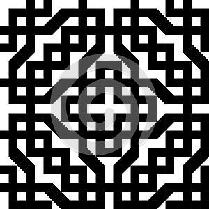 Seamless geometric Islamic design pattern or arabesque