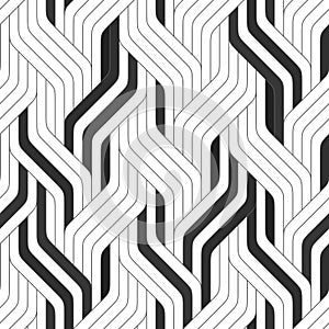 Seamless geometric line art with mixed combine colorsful pattern illustration. photo