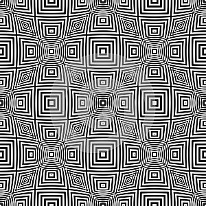 Seamless geometric op art pattern. 3D illusion photo