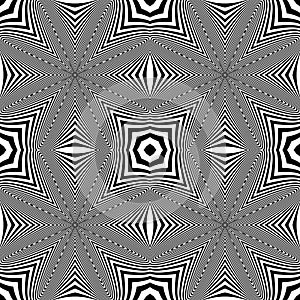 Seamless geometric op art pattern. Lines texture