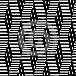 Seamless geometric op art pattern.