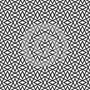 Seamless geometric ornament based on traditional islamic art. Black and white