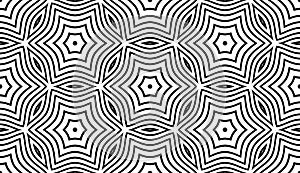 Seamless Geometric Pattern. Abstract Black and White Texture