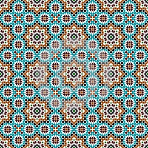 Seamless geometric pattern in arabic style