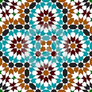 Seamless geometric pattern in arabic style