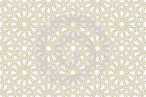 Seamless geometric pattern in authentic arabian style.