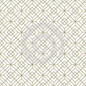 Seamless geometric pattern . Brown on white background .Average thickness lines