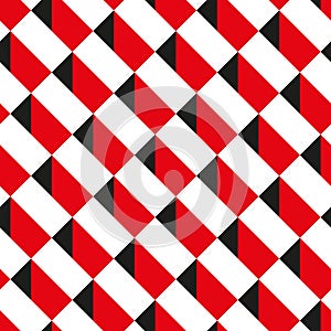 Seamless geometric 3d grid block pattern background.