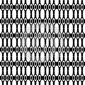 Seamless geometric pattern based on repetitive simple forms.