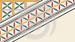 Seamless Geometric Pattern Border Vector Design Element, vector design Generative AI