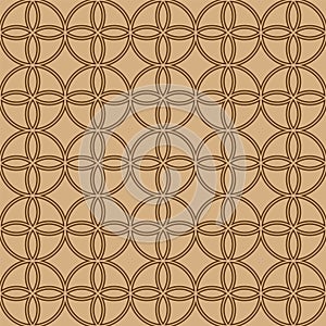 Seamless geometric pattern . Brown colors background and lines. Average thickness.