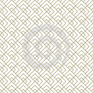 Seamless geometric pattern . Brown on white background .Average thickness lines