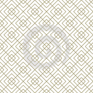 Seamless geometric pattern . Brown on white background .Average thickness lines