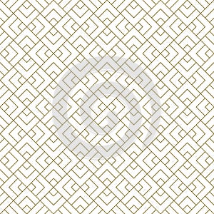 Seamless geometric pattern . Brown on white background .Average thickness lines