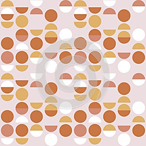 Seamless geometric pattern. Circle and semicircle abstract wallpaper. photo