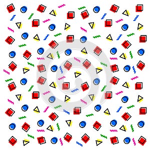 Seamless geometric pattern. Colorfull seamless background. Trendy geometric elements. Seamless primitive geometric patterns for