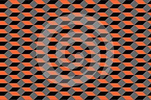 Seamless geometric pattern. 3D illusion.