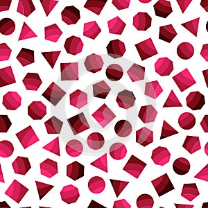 Seamless geometric pattern with dark red squares for tissue and postcards.