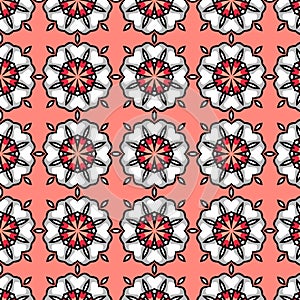 Seamless geometric pattern featuring oval shaped
