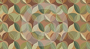 A seamless geometric pattern featuring overlapping