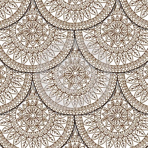 Seamless geometric pattern in fish scale design.