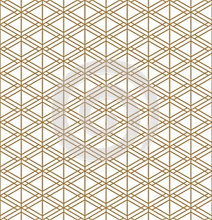 Seamless geometric pattern inspired by Japanese woodworking style Kumiko zaiku