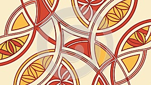 Seamless geometric pattern with interwoven elements, abstract texture. vector design Generative AI