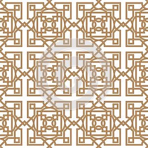 Seamless geometric pattern, Islamic, Celtic art legacy.