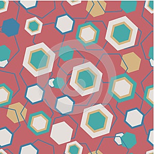 seamless geometric pattern of polygons
