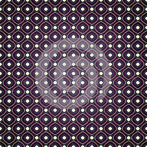 Seamless geometric pattern on purple grunge background